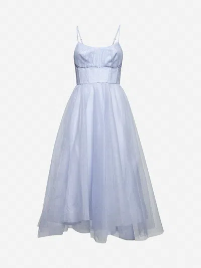 Zimmermann Light Blue Tulle Midi Dress