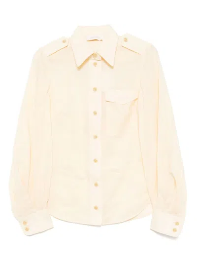 Zimmermann Light Yellow Utility Shirt In Gelb