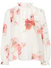 Zimmermann Lightburst Ruffled Floral-print Cotton And Silk-blend Voile Blouse In Neutrals