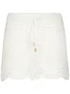 Zimmermann Lightburst Crochet Shorts In Neutrals