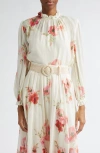 Zimmermann Top In Cream/red Floral