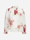 Zimmermann Lightburst Ruffled Floral-print Cotton And Silk-blend Voile Blouse In Cream,red Floral