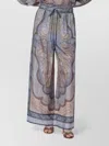 Zimmermann Lightweight Paisley Wide Leg Tailored Pants In Pattern