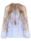 Zimmermann Lilac Viscose Blouse In Blue