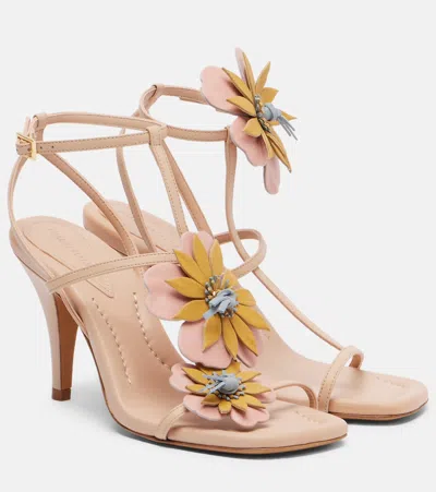 Zimmermann Lilia 85 Leather Sandals In Pink