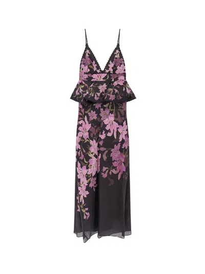 Zimmermann Dawning Bead-embellished Floral-print Linen And Silk-blend Peplum Maxi Dress In Multi
