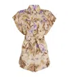 Zimmermann Coco One-piece Jumpsuit In Beige Linen In Neutral