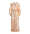 Zimmermann Linen Bandana Tunic Midi Dress In Neutral