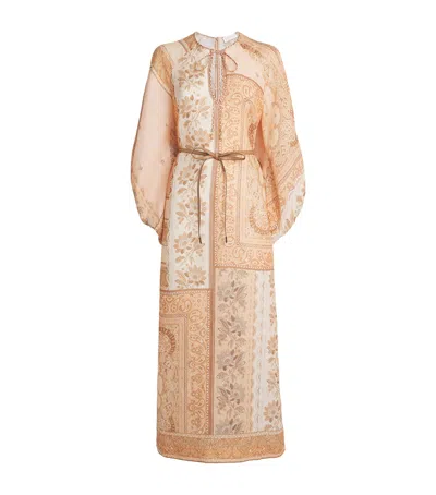 Zimmermann Linen Bandana Tunic Midi Dress