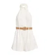 Zimmermann Acacia Halterneck Linen Romper In White