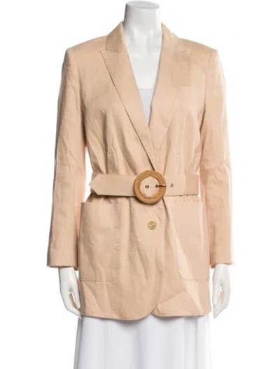 Pre-owned Zimmermann Linen Blazer In Brown