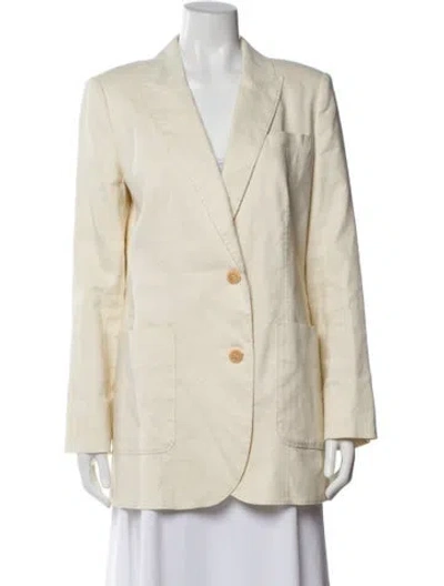 Pre-owned Zimmermann Linen Blazer In Neutral
