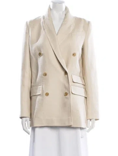 Pre-owned Zimmermann Linen Blazer In Neutral