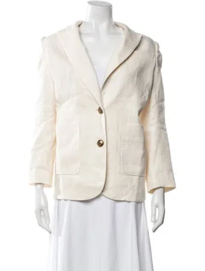 Pre-owned Zimmermann Linen Blazer In Neutral