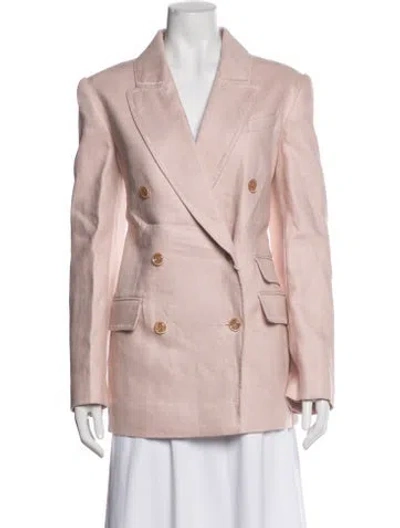 Pre-owned Zimmermann Linen Blazer In Pink