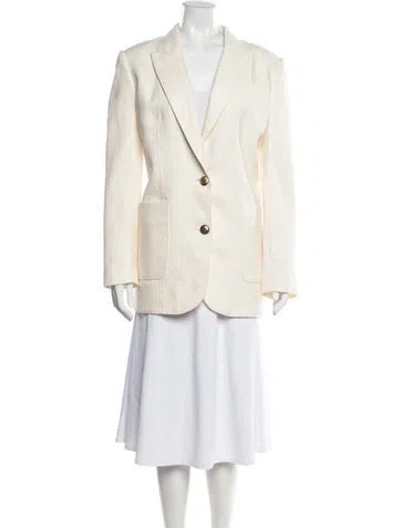 Pre-owned Zimmermann Linen Blazer W/ Tags In Neutrals