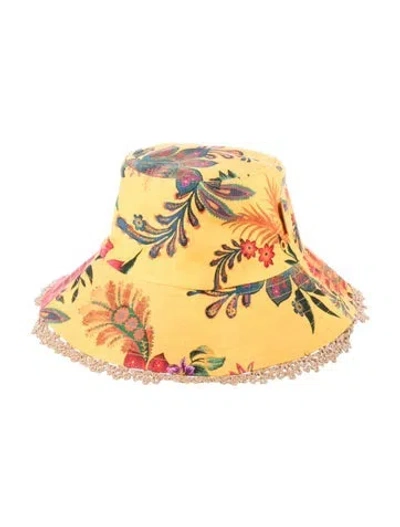 Pre-owned Zimmermann Linen Bucket Hat In Yellow