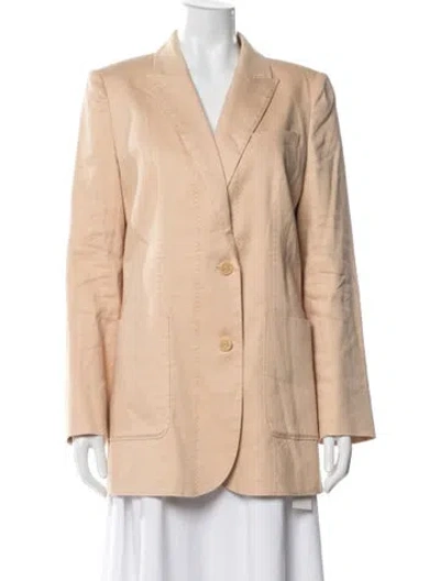 Pre-owned Zimmermann Linen Coat In Neutral