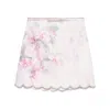 Zimmermann Crush Scalloped Floral Mini Skirt