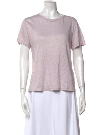 Pre-owned Zimmermann Linen Crew Neck T-shirt In Grey
