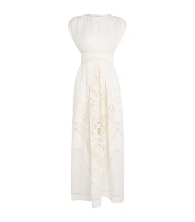 Zimmermann Linen Daylight Maxi Dress In White