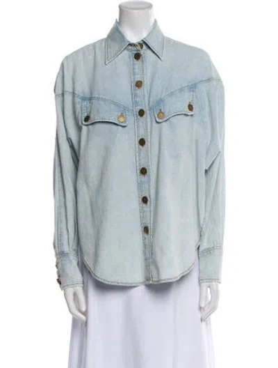 Pre-owned Zimmermann Linen Denim Jacket In Multi
