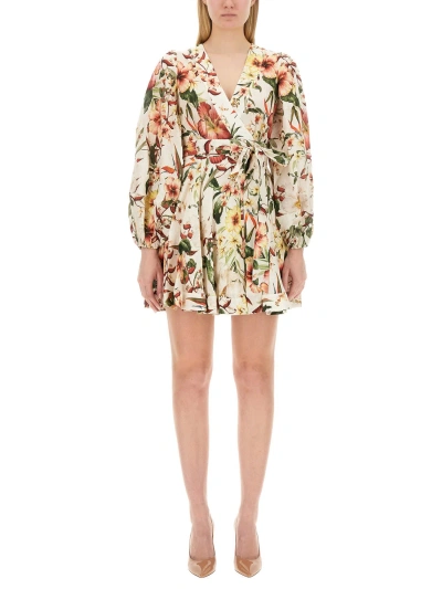 Zimmermann Linen Dress In Multicolor