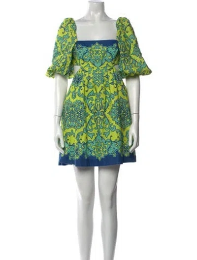 Pre-owned Zimmermann Linen Dress In Green