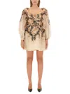 Zimmermann Pleated Floral-print Linen And Silk-blend Mini Dress In Multicolour