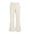 Zimmermann Linen Embroidered Awaken Flared Trousers In White
