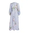 Zimmermann Everley Midi Light Blue Multicolor Dress