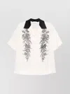Zimmermann Floral Linen Bowling Shirt In White