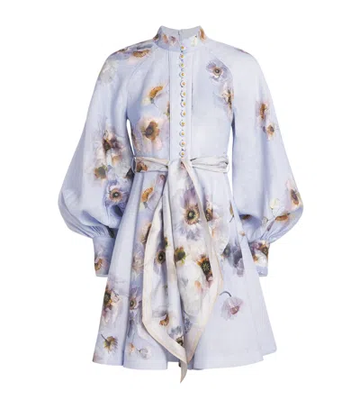ZIMMERMANN LINEN HYPNOTIC MINI DRESS