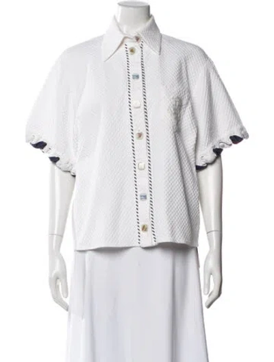 Pre-owned Zimmermann Linen Jacket In White