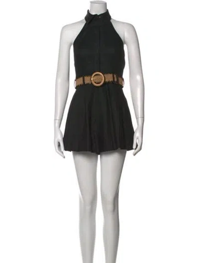 Pre-owned Zimmermann Linen Jumpsuit In Black