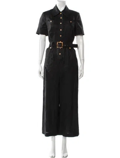Pre-owned Zimmermann Linen Jumpsuit In Blue