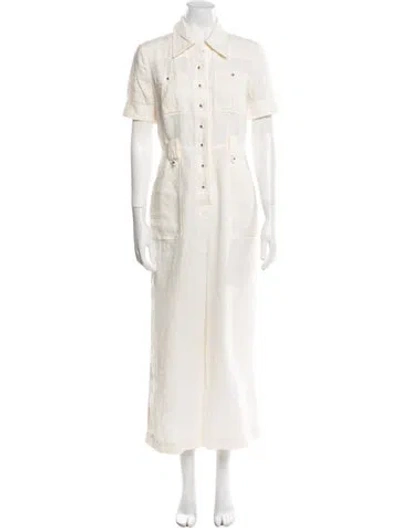 Pre-owned Zimmermann Linen Jumpsuit In Neutral