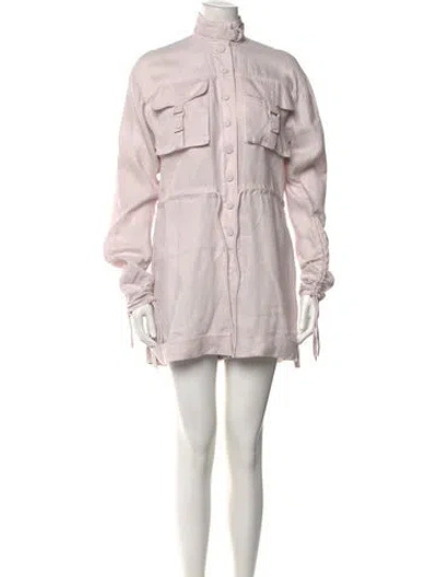 Pre-owned Zimmermann Linen Jumpsuit In Pink