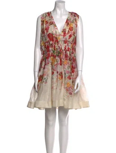 Pre-owned Zimmermann Linen Knee-length Dress