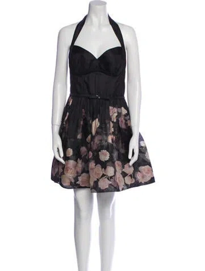 Pre-owned Zimmermann Linen Knee-length Dress In Multi