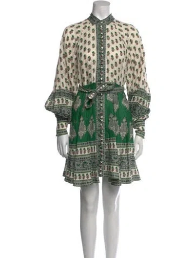 Pre-owned Zimmermann Linen Knee-length Dress In Multi
