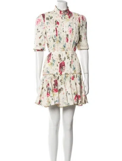 Pre-owned Zimmermann Linen Knee-length Dress In Neutral