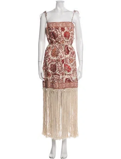 Pre-owned Zimmermann Linen Knee-length Dress In Neutral