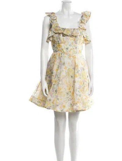 Pre-owned Zimmermann Linen Knee-length Dress W/ Tags