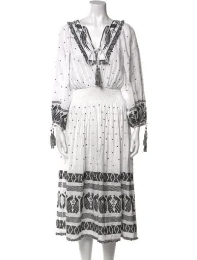 Pre-owned Zimmermann Linen Knee-length Dress In White