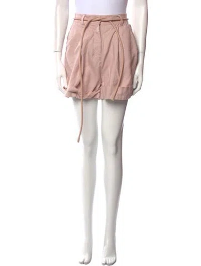 Pre-owned Zimmermann Linen Knee-length Shorts In Pink