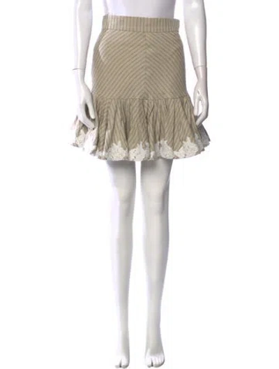 Pre-owned Zimmermann Linen Knee-length Skirt In Neutral
