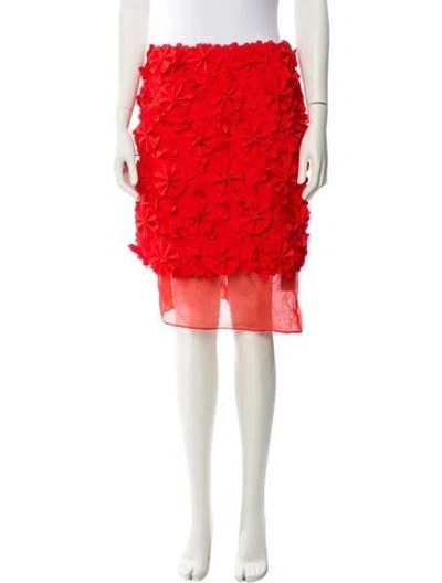 Pre-owned Zimmermann Linen Knee-length Skirt In Orange