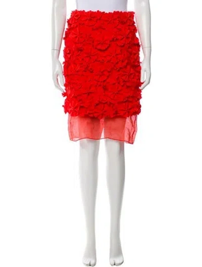 Pre-owned Zimmermann Linen Knee-length Skirt In Orange