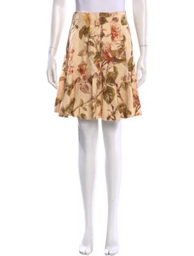 Pre-owned Zimmermann Linen Knee-length Skirt W/ Tags In Neutral